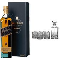 Johnnie Walker Blue Label Blended Scotch and Royal Doulton Crystal Decanter Seasons Set