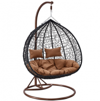 Modern Rattan Hanging Egg Chair With Stand Patio Swings Rocking Basket Hammock Chair Balcony Courtyard Garden Outdoor Furniture