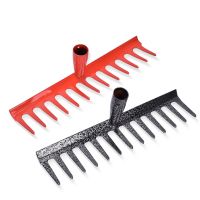 KSEIBI Garden Straight Steel Leaf Rake Hand Leaf Rake Garden Tools