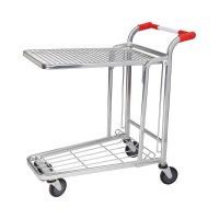 Supermarket Warehouse Transportation Cargo Trolley Material Handling Tools Heavy Duty Mover Trolley five-wheel,7 Inch Tpr Wheels