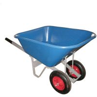 60L Single Wheel Construction Concrete Garden Hand Trolley Steel Wheelbarrow