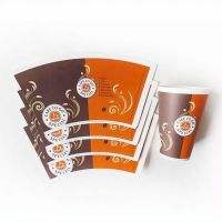 Disposable PE coated paper cup fan for making paper cup in roll