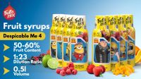 Fruit Syrups With Cartoon Labels