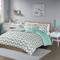 Teal and Grey Comforter Set