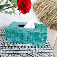 Square Mother of Pearl Inlay Tissue Holder