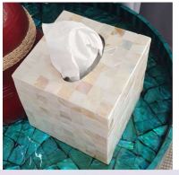 Square Mother Of Pearl Inlay Tissue Holder