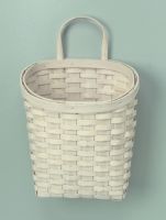 12"H Rattan Wall Basket, Cream Color