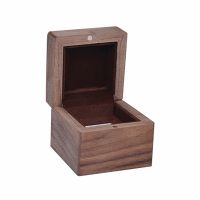 High-end Wooden Jewelry Box Luxury Walnut Wood Jewelry Cufflink Ring Necklace Earring Storage Box With Magnetic Flip Lid