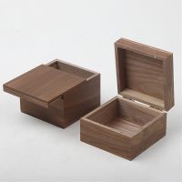 Wholesale Small Wooden Gift Storage Box Unfinished Walnut Wood Gift Storage Box With Magnetic Flip Lid