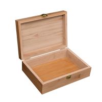 Factory Wholesale Wooden Gift Storage Box Varnishing Bamboo Wood Gift Storage Small Box With Flip Lid