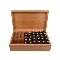Logo Engraved Wooden Essential Oil Box Natural Maple Wood Display Box For Essential Oil
