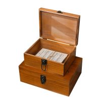 Cusomized Size Wooden Gift Packaging Box Water Stain Surface Pine Wood Gift Storage Box With Flip Lid