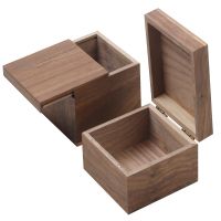 High Quality Wooden Storage Box Black Walnut Wood Storage Box With Flip Lid