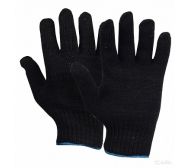 Gloves 7.5 class (6 threads) woolen black cotton
