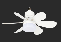 Led Bulb With Fan Lamp 3 CCT Dimmable LED Bulb 6 Blades Fan Light