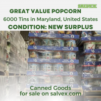Great Value Popcorn (6,000 Tins) 