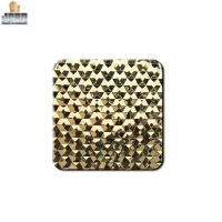 Hotel Ceiling Panels 0.8mm 316 Gold Mirror Honeycomb Embossing Stainless Steel Sheets