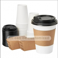 Wholesale 8oz Disposable Hot Coffee Paper Cups Disposable Cups for Coffee paper coffee cups with lids