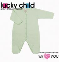 Lucky Child Long Sleeve Footed Baby Jumpsuit