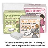 Disposable absorbent underpads Belle Epoque with superabsorbent and tissue paper
