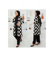 Hijab Women's Evening Dress Pants Suit 3-piece Combination Long Cardigan Stylish Comfortable Fit