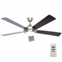 Fanimation Studio Collection Aire Drop 52-in Brushed Nickel LED Indoor Ceiling Fan with Light Remote (5-Blade)