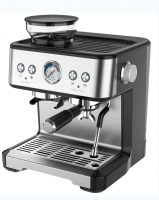 PSCM7060 semi-automatic coffee grinding and grinding machine.  15Bar, Extraction cappuccino / American / Italian espresso, 1 cup / 2 cup mechanical button + instrument number, 2300W, steam type, powder hammer 58mm, 30 level grinding setting