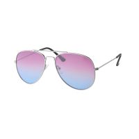 Unisex Purple Tint Lens Aviator Sunglasses