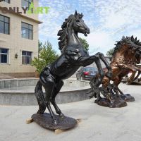 Outdoor Garden Large Animal Sculpture Life Size Brass Bronze Horse Statues