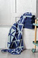 Jacquard Bath Towel Geometry, Blue, Collection Wild