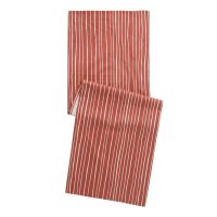 Cotton Table Runner Stripes, Terracotta, Collection Prairie