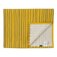 Cotton Table Runner Stripes, Mustard, Collection Prairie
