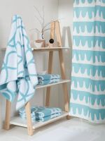 Jacquard bath towel Gravity, blue, collection Cuts, Pieces
