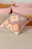 Cotton Velvet Cushion Cover With An Ethnic Pattern, Lavender, Collection Ethnic