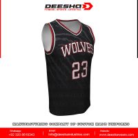 customized basketball jerseys v neck sublimation basketball sleeveless jerseys