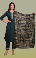  Embellished Straight Kurta,Pant with Dupatta Set