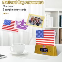 Acrylic Us Flags Picture Frames Table Desk Motion Activated Lamp Night Light Thermometer Clock Digital Gifts For Kids Birthday