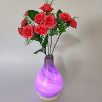 Portable Glass Vase Night Light With Remote Control Usb Rechargeable Battery For Room Home Office  Gifts 