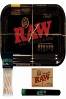 RAW Cones Combo | Black 1ÃÂ¼ | 75 Pack and Small Rolling Tray