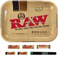 RAWâs Classic Combo Pack features a pack of 50 1ÃÂ¼ Rolling Papers and a Large Tray. The papers are all-natural, unbleached, and made from pure rice. They are thin and delicate, and the ink is water-based. The papers are desig