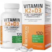 Vitamin D3 5000 IU with K2 (MK7) Supplement (60 Capsules)