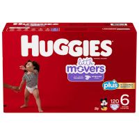 Huggies Little Movers Baby Diapers, Size 6 35lbs and up, 116 Count CWS