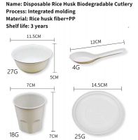 Disposable Rice Husk Biodegradable Cutlery, Disposable Cutlery, Plastic Tableware, Plastic Cutlery