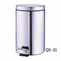 Soft-Close Trash Can with Foot Pedal - Stainless Steel- 5 Liter
