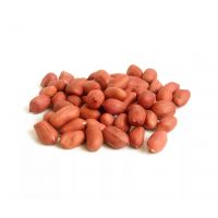 Skinned and blanched peanuts for industrial use