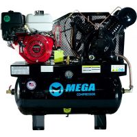 Mega Gas Air Compressor â�� 30 Gallon, Honda GX390 Engine, Model# MP-13030GTU