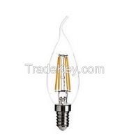 Dimmable E14 4W 8W 400LM WW/CW Candle Bulbs LED Filament Lamps 90-240V