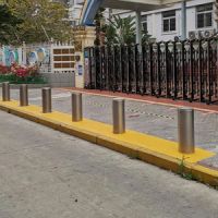 Upark Outdoor Safety Road Protection 4mm Traffic Barriers Anti-crash Fixed Steel Bollard