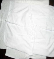 NEW WHITE STITCHED COTTON WIPING RAGS