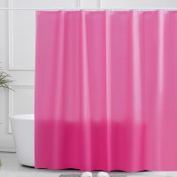 Solid Color Fabric Shower Curtains Peach Pink Shower Curtain